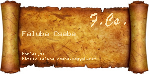 Faluba Csaba névjegykártya